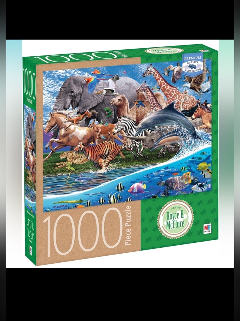 PREMIUM BLUE BOARD Milton Bradley MB Puzzle MIGRATION Royce B McClure 1000 NWT